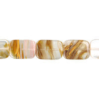 Tiger Quartz Glass Beads - Rectangle - 10x14mm - 16-inch - unbranded beads for jewelry making