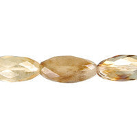 Tiger Quartz Glass Beads - Faceted Rice - 10x20mm - 16-inch - unbranded beads for jewelry making