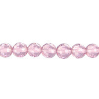 Amethyst Quartz Glass Beads - Light Amethyst Quartz Faceted Round - 4mm - 16-inch - unbranded beads for jewelry making
