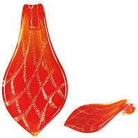Lampwork Art Glass Smooth Leaf Pendants - 52 Styles