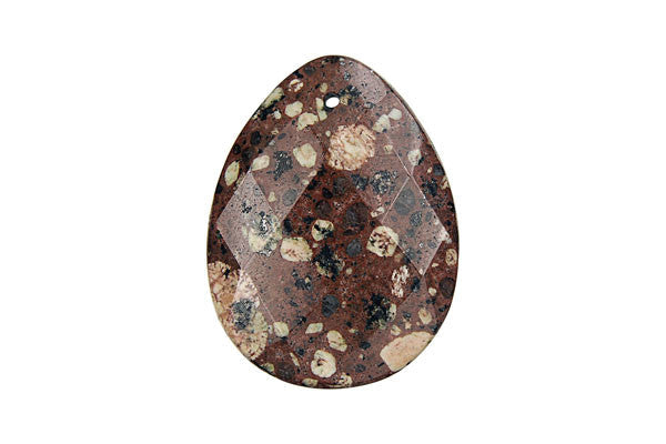 Mica Quartz Faceted Flat Briolette - 30x40mm - Piece - unbranded Mica Quartz pendant for jewelry making