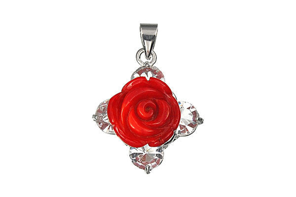 Coral Flower (Style 18) - 16x16mm - Piece - unbranded Coral pendant for jewelry making
