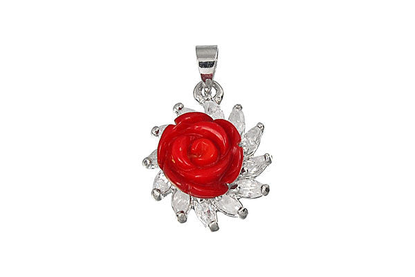 Coral Flower (Style 17) - 16x20mm - Piece - unbranded Coral pendant for jewelry making