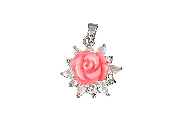 Coral Flower (Style 16) - 16x20mm - Piece - unbranded Coral pendant for jewelry making