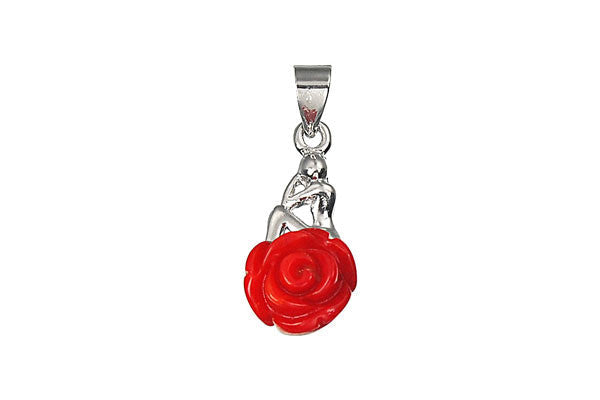 Coral Flower (Style 15) - 10x20mm - Piece - unbranded Coral pendant for jewelry making