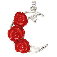 Coral Flower (Style 09) - 28x30mm - Piece - unbranded Coral pendant for jewelry making