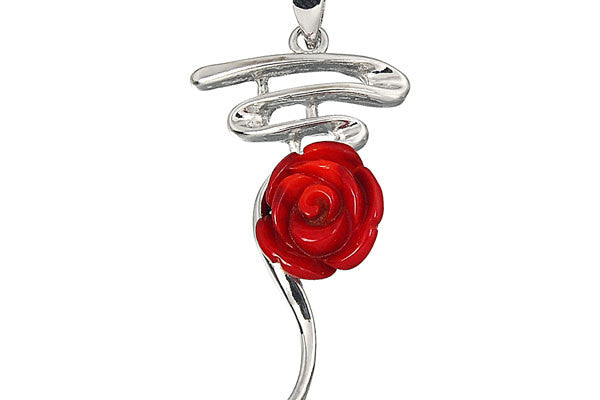 Coral Flower (Style 07) - 20x35mm - Piece - unbranded Coral pendant for jewelry making