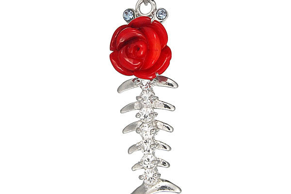 Coral Flower (Style 06) - 12x40mm - Piece - unbranded Coral pendant for jewelry making