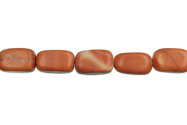 Red Zebra Jasper Beads - Smooth Nugget - 8x12mm - 16-inch - unbranded beads for jewelry making