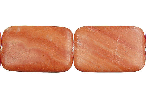 Red Zebra Jasper Beads - Flat Rectangle - 20x30mm - 16-inch - unbranded beads for jewelry making