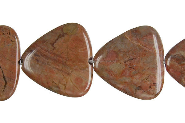 Amber Onyx Beads - Triangle - 23x23mm - 16-inch - unbranded beads for jewelry making