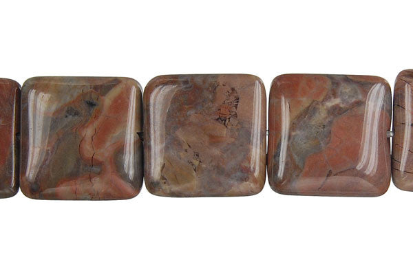 Amber Onyx Beads - Square - 18x18mm - 16-inch - unbranded beads for jewelry making