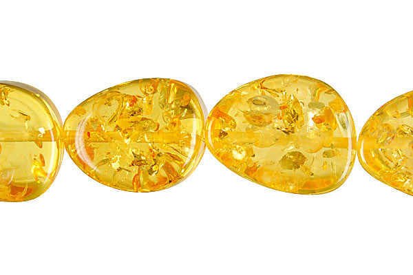 Synthetic Amber Beads - Synthetic Amber (Light) Triangle (Round Corner) - 16x20mm - 16-inch - unbranded beads for jewelry making