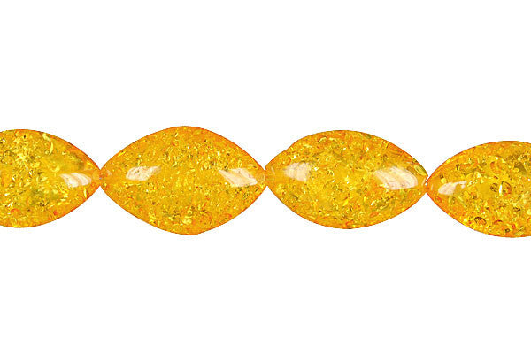 Synthetic Amber Beads - Synthetic Amber (Light) Marquise - 12x18mm - 16-inch - unbranded beads for jewelry making