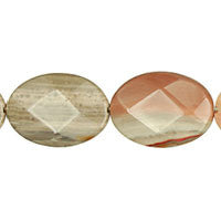 Rainbow Onyx Beads - Faceted Flat Oval - 18x25mm - 16-inch - unbranded beads for jewelry making