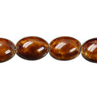 Porcelain Ceramic Beads - Rice (Coffee) - 13x18mm - 16-inch - unbranded beads for jewelry making