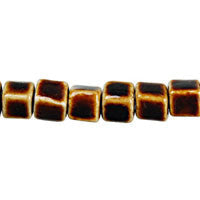Porcelain Ceramic Beads - Cube (Coffee) - 8x8mm - 16-inch - unbranded beads for jewelry making