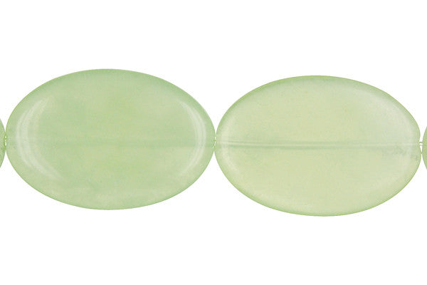 New Jade Beads - Flat Oval - 8x10mm - 16-inch - unbranded beads for jewelry making