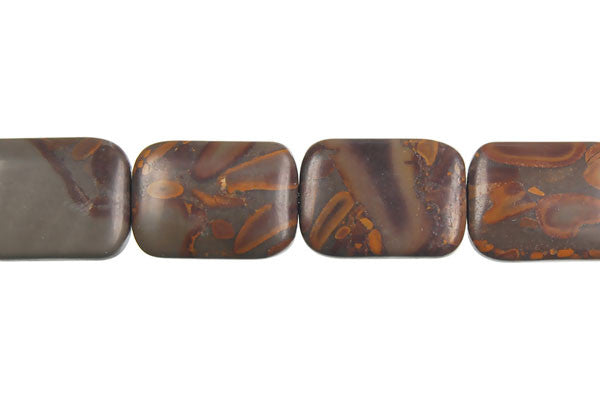 Golden Jasper Beads - Flat Rectangle - 10x14mm - 16-inch - unbranded beads for jewelry making