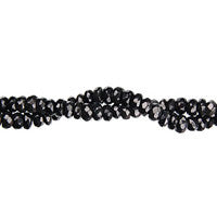 Black Jasper Beads - Faceted Rondelle - 2x4mm - 16-inch - unbranded beads for jewelry making