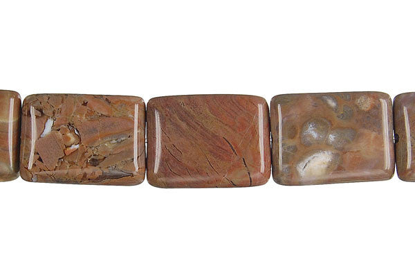 Amber Onyx Beads - Flat Rectangle - 13x18mm - 16-inch - unbranded beads for jewelry making
