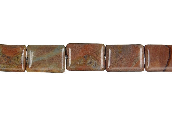 Amber Onyx Beads - Flat Rectangle - 10x14mm - 16-inch - unbranded beads for jewelry making