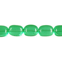 Green Quartz Glass Beads - Smooth Nugget - 8x12mm - 16-inch - unbranded beads for jewelry making