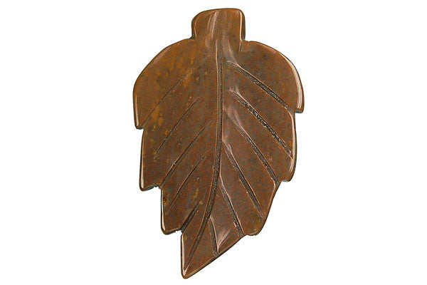 Fancy Jasper Leaf - 33x52mm - Piece - unbranded Fancy Jasper pendant for jewelry making