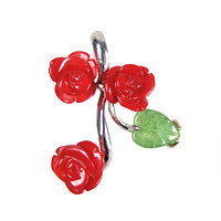 Coral Flower (Style 04) - 22x28mm - Piece - unbranded Coral pendant for jewelry making