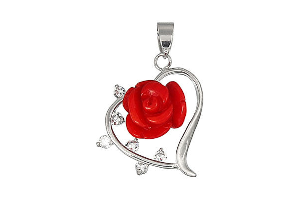Coral Flower (Style 03) - 19x26mm - Piece - unbranded Coral pendant for jewelry making