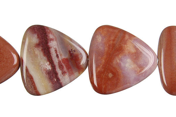 Rainbow Onyx Beads - Triangle - 25x25mm - 16-inch - unbranded beads for jewelry making