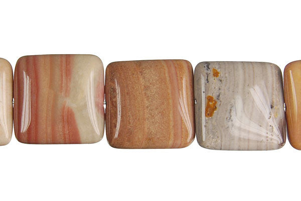 Rainbow Onyx Beads - Square - 18x18mm - 16-inch - unbranded beads for jewelry making