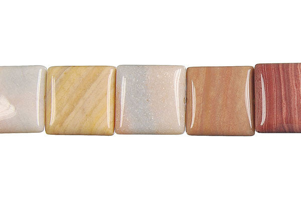 Rainbow Onyx Beads - Square - 14x14mm - 16-inch - unbranded beads for jewelry making