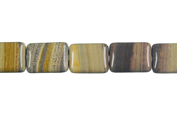 Rainbow Onyx Beads - Flat Rectangle - 10x14mm - 16-inch - unbranded beads for jewelry making
