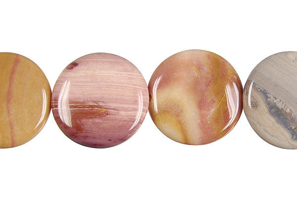 Rainbow Onyx Beads - Coin - 20x20mm - 16-inch - unbranded beads for jewelry making