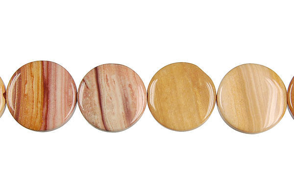 Rainbow Onyx Beads - Coin - 14x14mm - 16-inch - unbranded beads for jewelry making