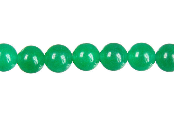 Marble (Dyed) Beads - Round (Green) - 8mm - 16-inch - unbranded beads for jewelry making