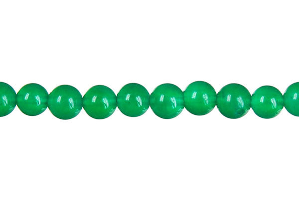 Marble (Dyed) Beads - Round (Green) - 6mm - 16-inch - unbranded beads for jewelry making