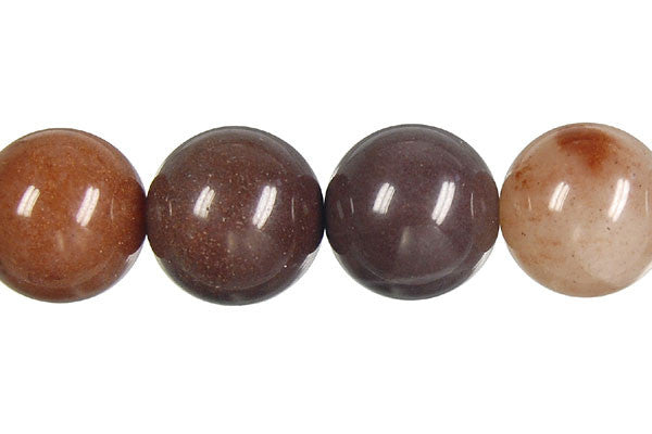 Chocolate Aventurine Beads - Round - 16mm - 16-inch - unbranded beads for jewelry making