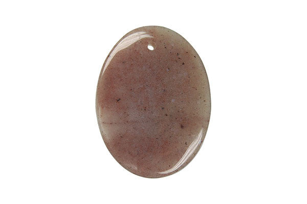 Chocolate Aventurine Flat Oval - 30x40mm - Piece - unbranded Chocolate Aventurine pendant for jewelry making