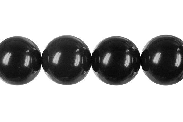 Black Jasper Beads - Round - 16mm - 16-inch - unbranded beads for jewelry making