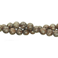 Bronzite Beads - Round (White) - 6mm - 16-inch - unbranded beads for jewelry making