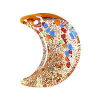 Lampwork Art Glass Moon Pendants - 13 Styles