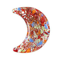 Lampwork Art Glass Moon Pendants - 13 Styles