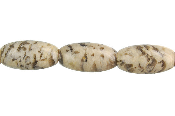 Silkworm Jasper Beads - Rice - 10x20mm - 16-inch - unbranded beads for jewelry making