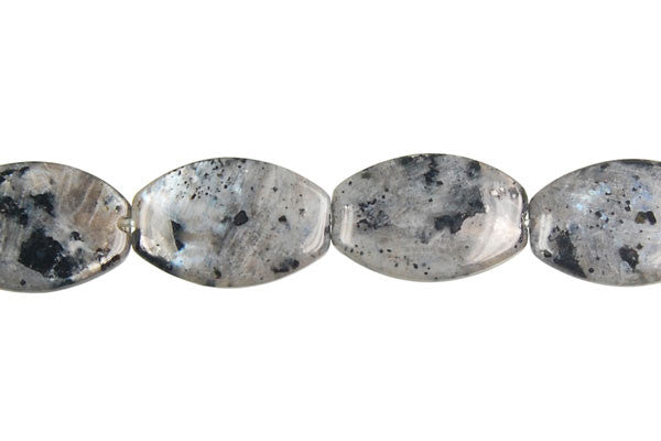 Larvikite Beads - Oval Rectangle - 10x15mm - 16-inch - unbranded beads for jewelry making