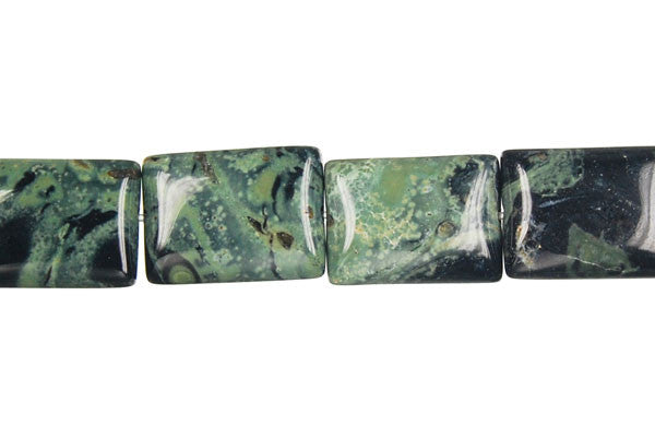 Kambaba Jasper Beads - Flat Rectangle - 10x14mm - 16-inch - unbranded beads for jewelry making
