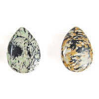 Fireworks Jasper Beads - Flat Briolette - 18x25mm - 8-inch - unbranded beads for jewelry making