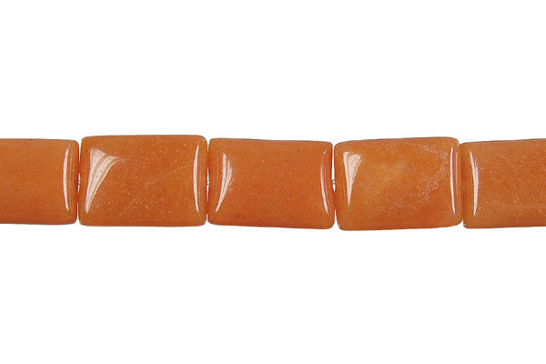 Carnelian Beads - Rectangle - 10x14mm - 16-inch - unbranded beads for jewelry making
