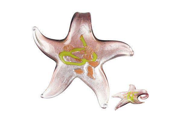 Lampwork Art Glass Star Pendants - 9 Styles